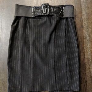 Pinstripe Pencil Skirt